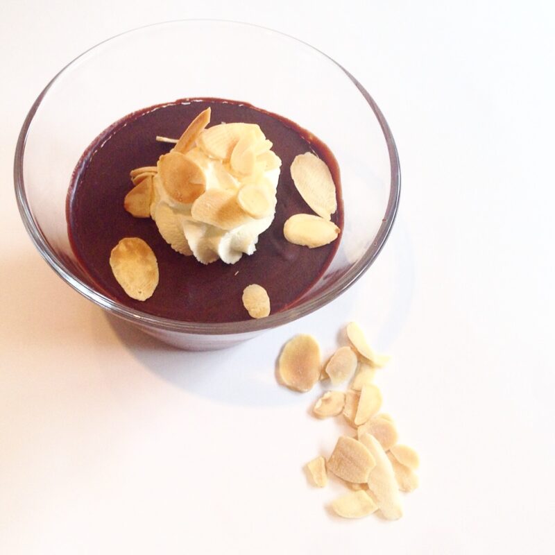 Chocolate almond pots