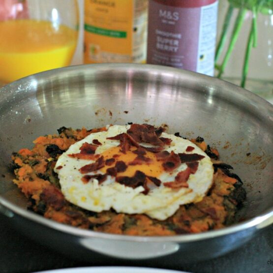 sweet potato and kale hash